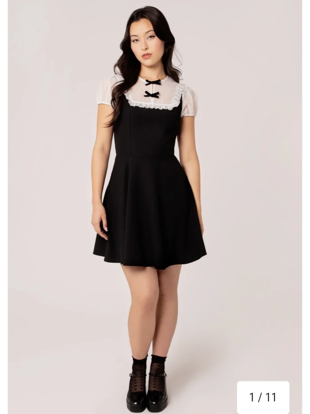 Hell Bunny Black Fit & Flare Dress Size XL